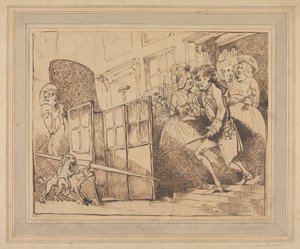 Lord Harrington lascia Madre Matthews da Thomas Rowlandson